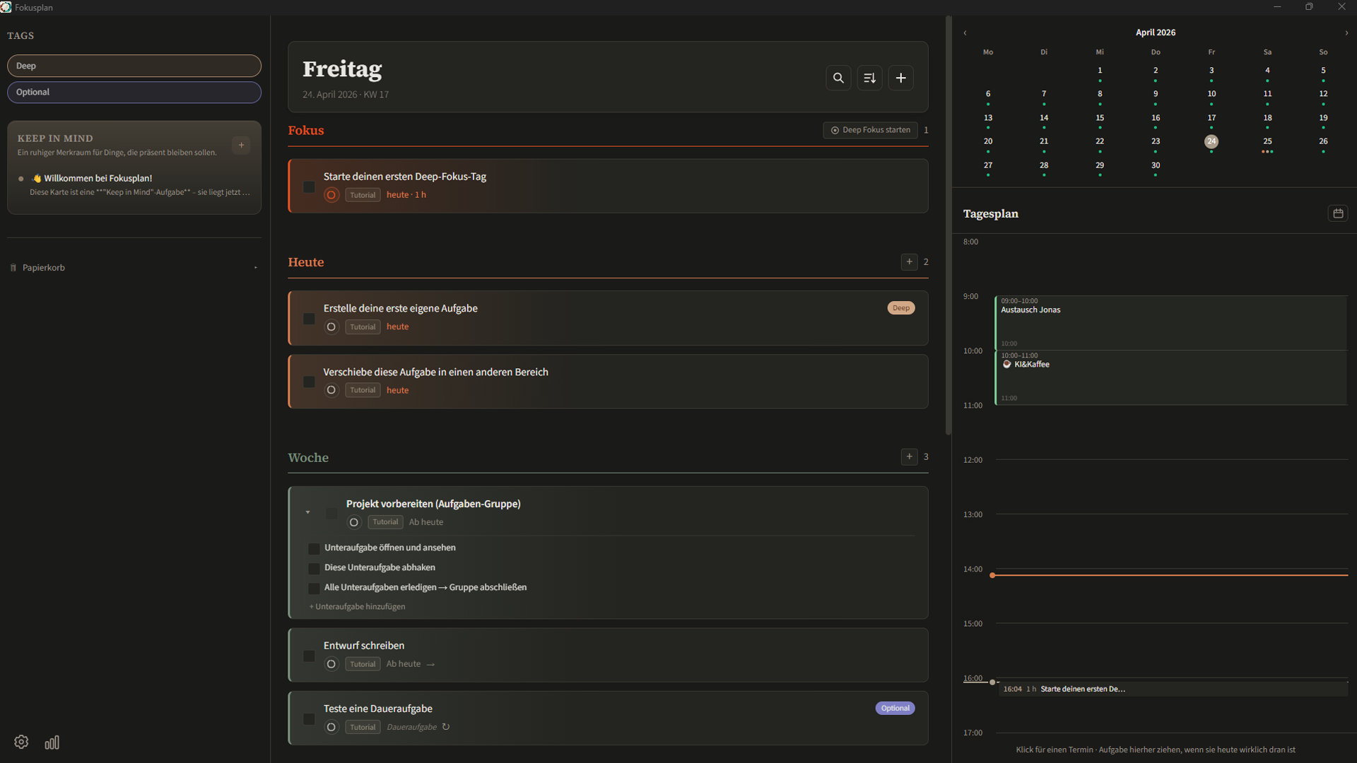 Fokusplan Screenshot 1