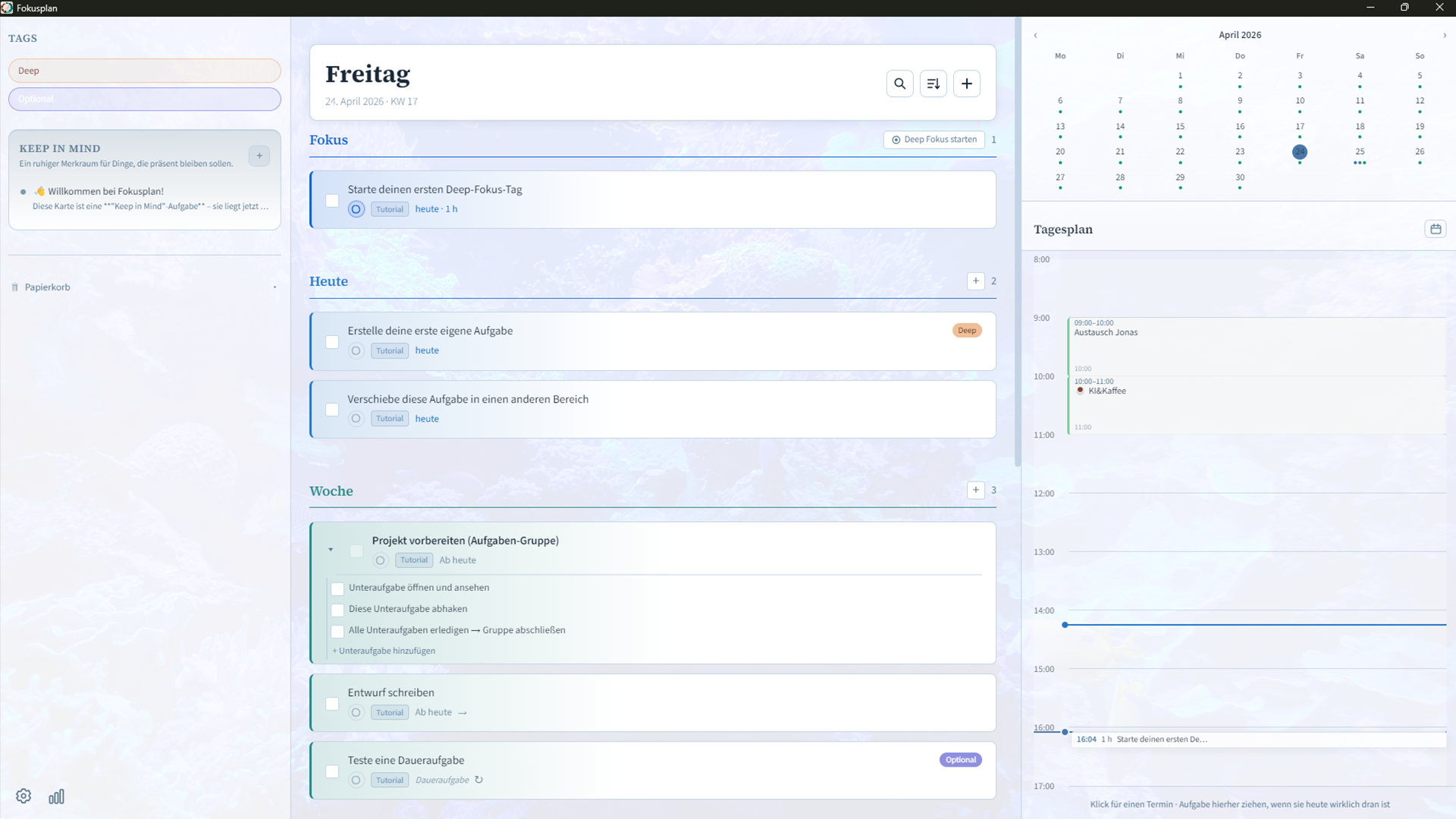 Fokusplan Screenshot 6