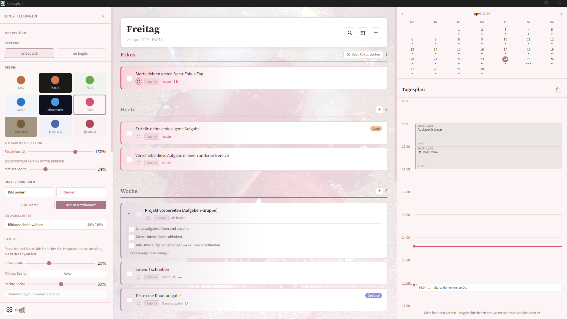 Fokusplan Screenshot 7