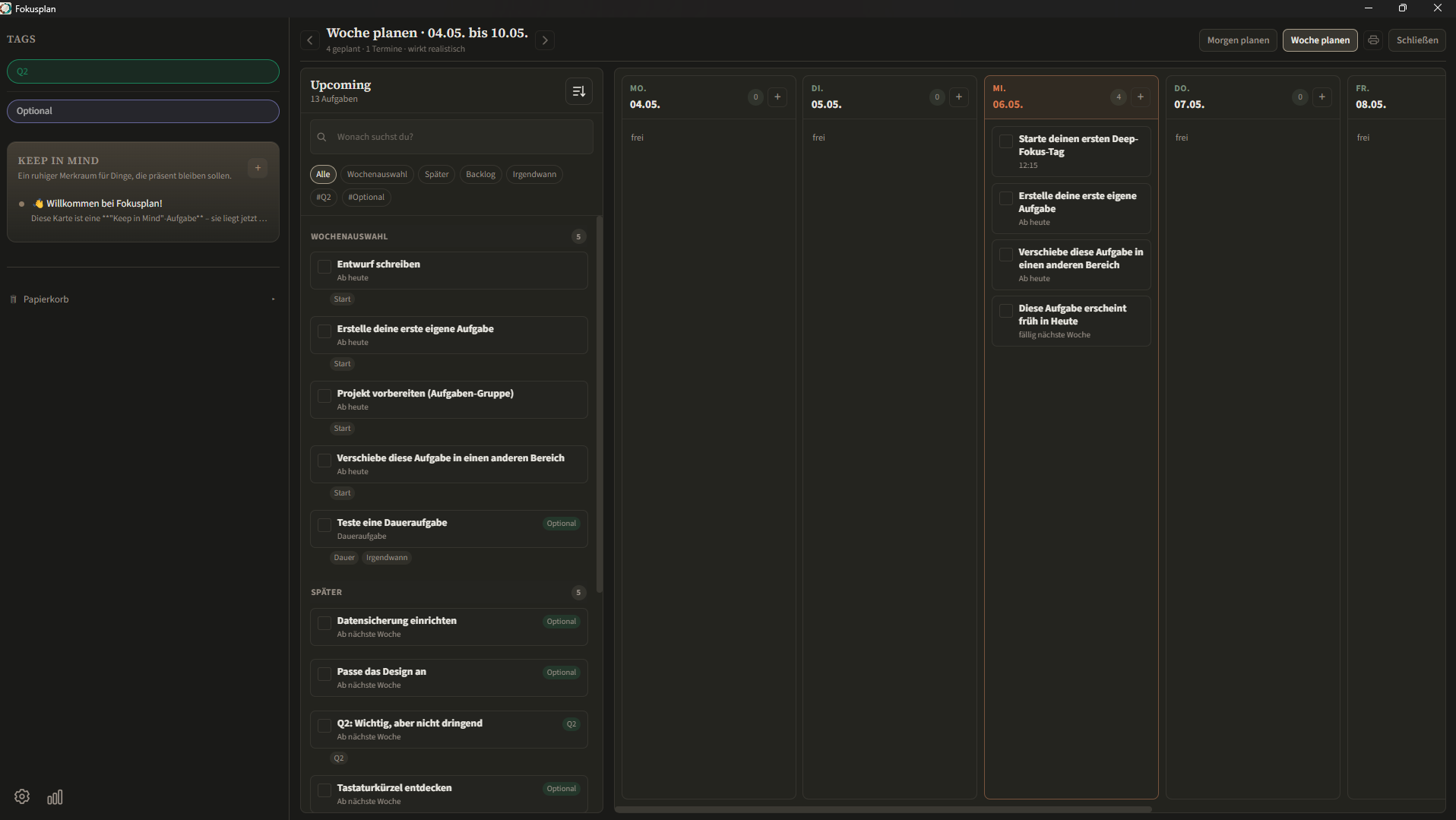 Fokusplan Screenshot 9